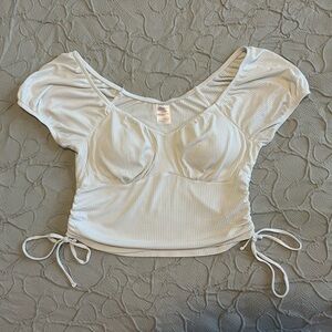 No Boundaries Top Womens Size L White (0612)